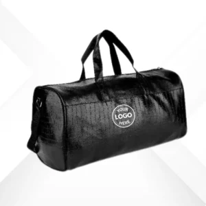 Black Croc Duffle Bag