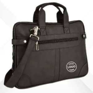 Professional Black Laptop Bag With Custom Logo Print