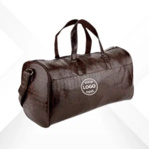 Brown Croc Duffle Bag
