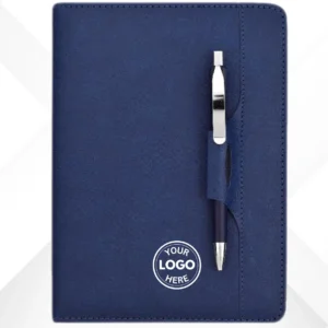 Blue Peridot Notebook with Custom Logo