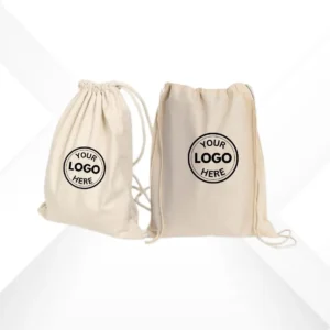 Drawstring White Bag