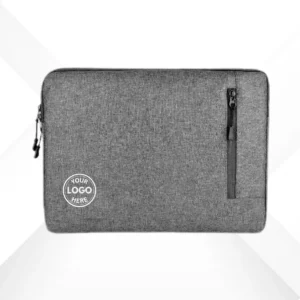Grey Laptop Sleeve with Logo Print