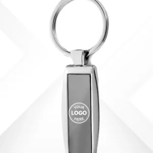 Premium Grey Custom Metal Keychain