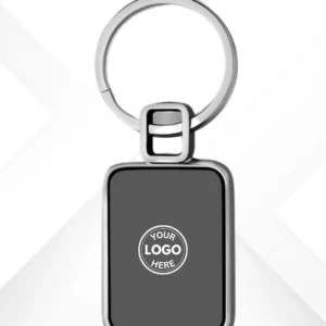 Grey Square Custom Keychain