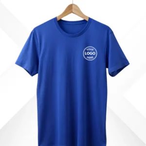 Customized Blue Round Neck Tshirt