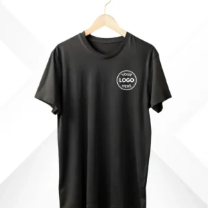 Customized Black Round Neck Tshirt