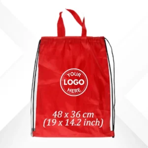 Red Nylon Drawstring Bag