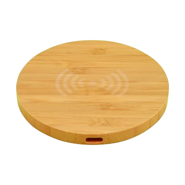 Wangari Olive 15W Round Wireless Bamboo Charger - Image 3