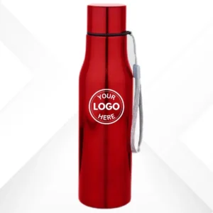 custom red steel bottle