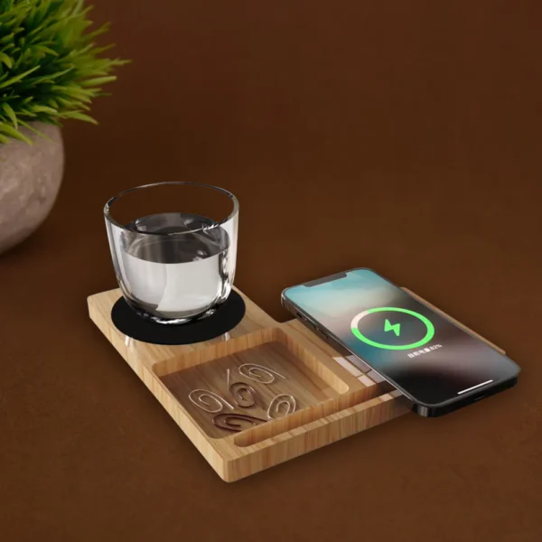 Wangari Willow 3.0 15W Wireless Charger With Cup Warmer & Phone Stand